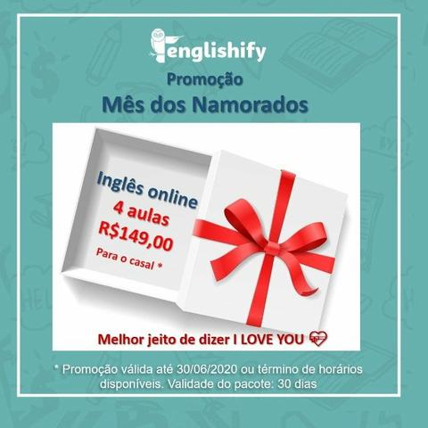 Promoção Pacote Inglês Online Dia dos Namorados