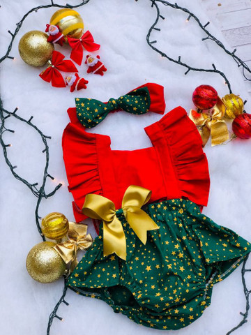 roupa de natal para bebe menina