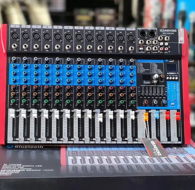 Mesa Soundvoice De Som 12 Canais Profissional Ms-122 Eux