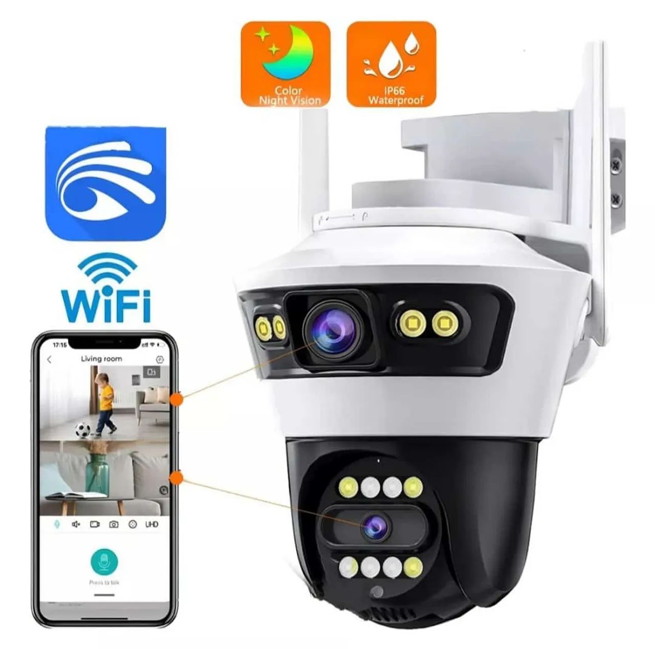 Câmera De Segurança Speed Wifi Lente Dupla<br>Câmera De Segurança Speed Wifi Lente Dupla