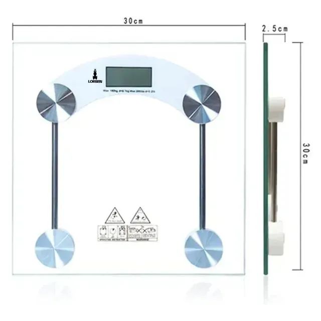 Balança Digital Corporal Vidro Temperado quadrada até 180kg - Foto 2