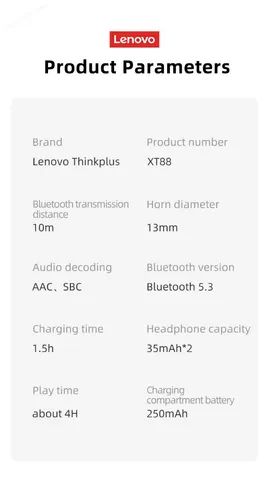 Fone Bluetooth Lenovo xt88 original lacrado  - Foto 6