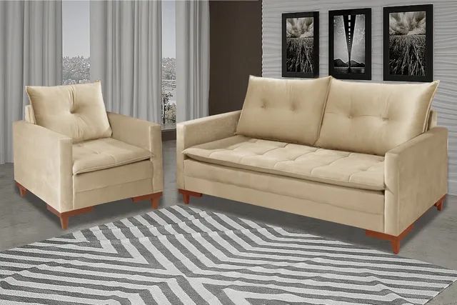 Sofa Living com Poltrona Inglaterra p765 - Foto 2