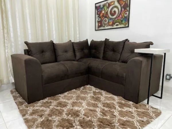 Sofá de Canto Conjunto de sofá de canto 2 x 3 lugares Félix - Receba Hoje - Maio129 - Foto 2