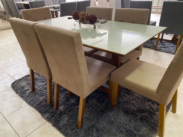 Mesa 6 cadeiras madeira maciça  - Foto 4