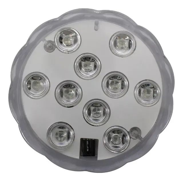 Luz Led Piscina Colorida Controle Remoto Pilha Ventosa