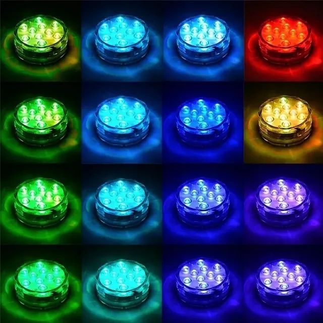 Luz Led Piscina Colorida Controle Remoto Pilha Ventosa - Foto 5