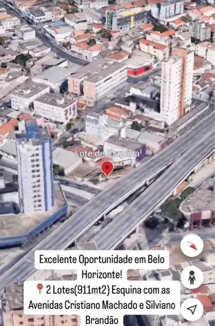 Av. Siviano Brandão Esquina Cristiano Machado , Lote de 911 m² , Documentação OK !