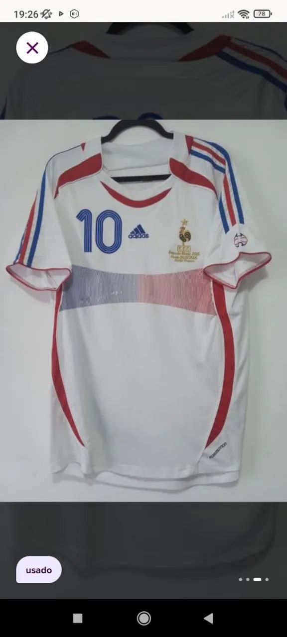Camisa França Final Copa 2006 #10 Zidane Autografada Certificada - Foto 3