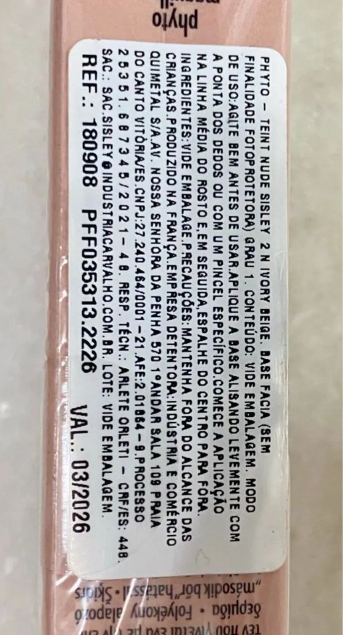 Base Sisley Phyto-Teint Nude 2N Ivory Beige lacrado - Foto 4