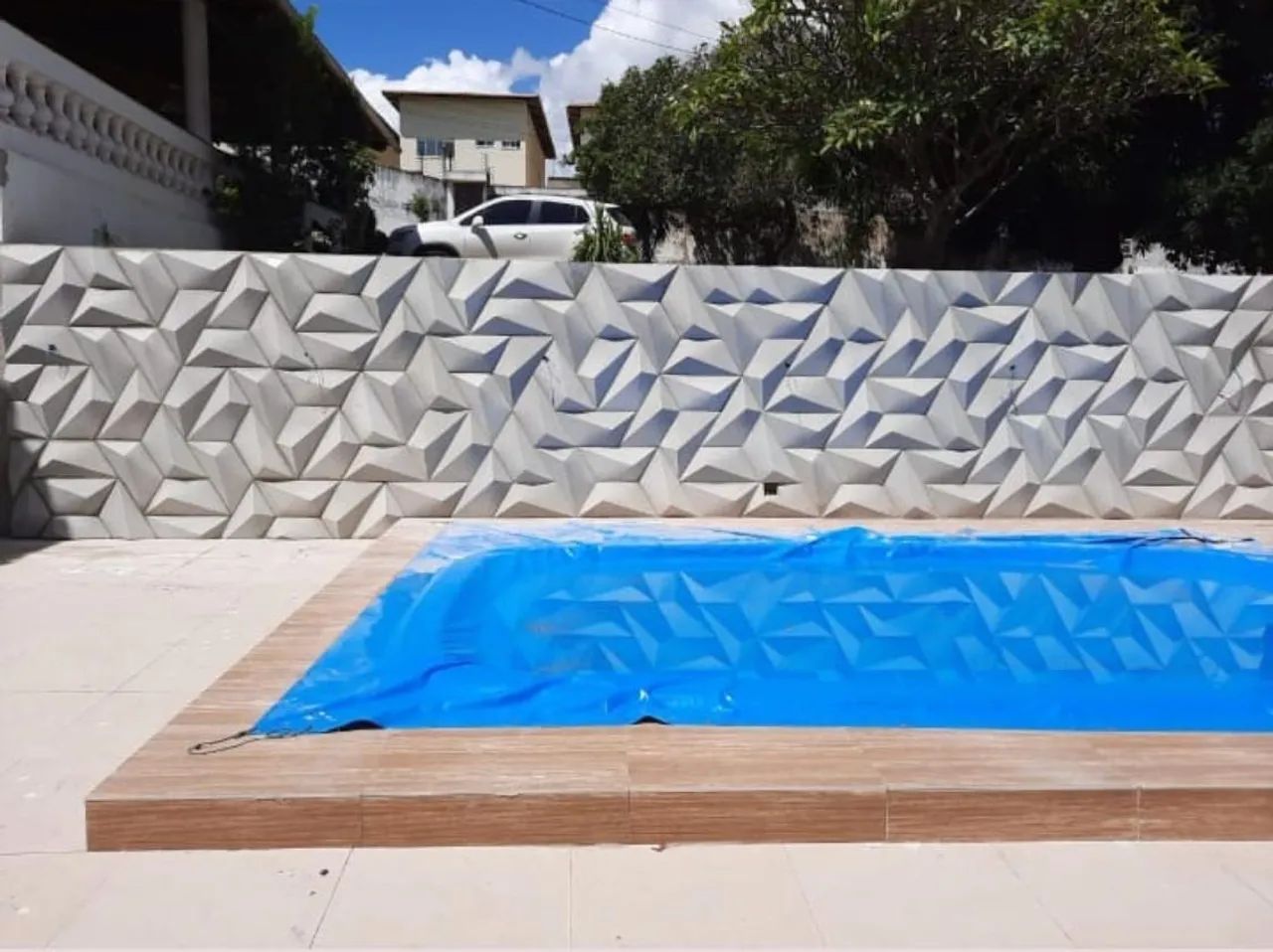 Revestimento 3D para área externa - Trapézio 59x26cm