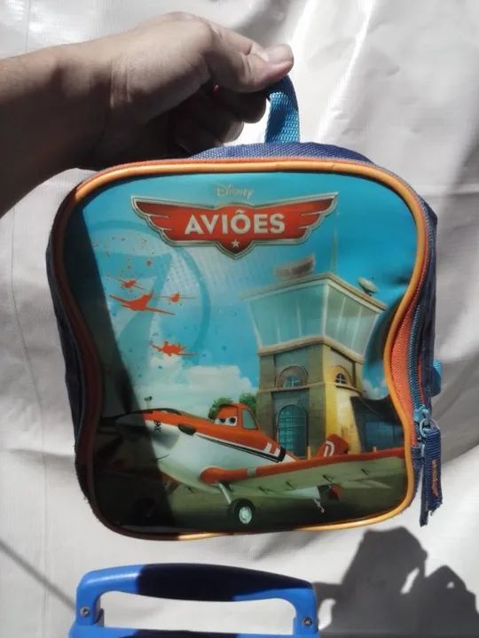 Mochila De Rodinhas Do Filme Aviões + Lancheira Térmica - Foto 6