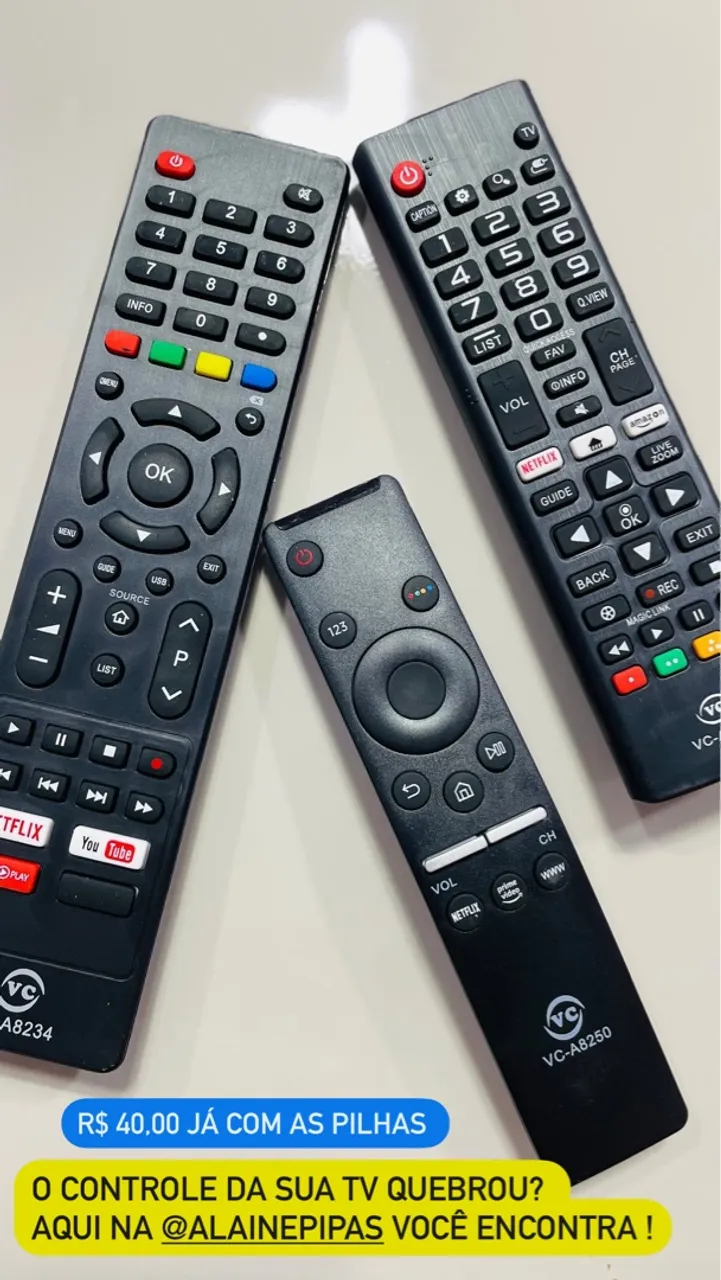 Controles para TV - Diversos Modelos