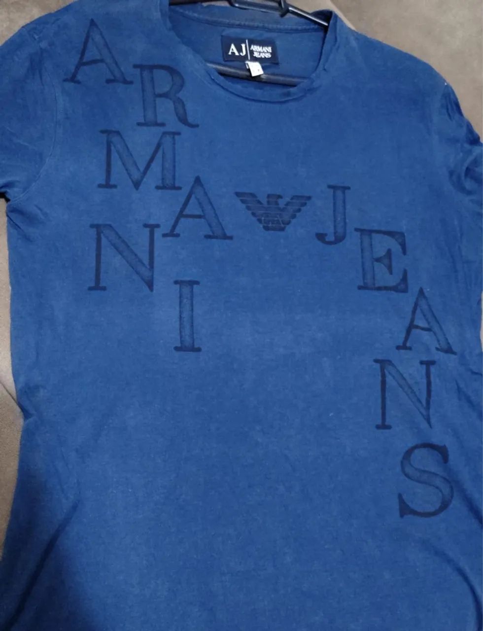 Camiseta Armani Jeans Azul - Original