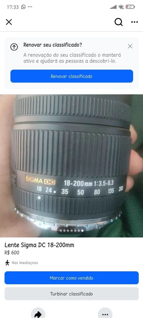 Lente Sigma 18-200mm f/3.5-6.3 DC OS para Câmera DSLR - Foto 3