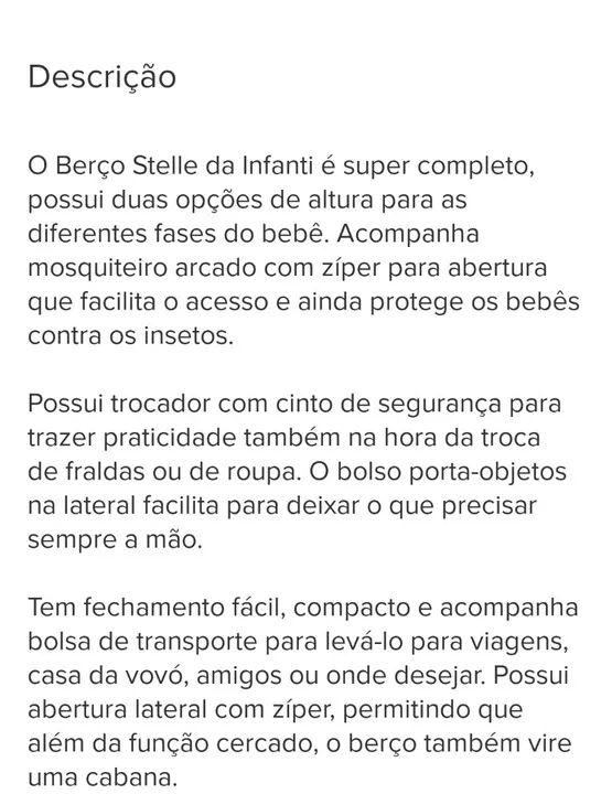 Berço portátil stelle infantil para bebê - Novo - Foto 4
