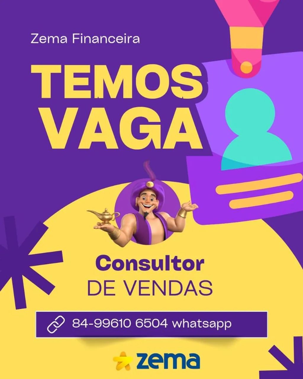 Vaga para vendedor interno 