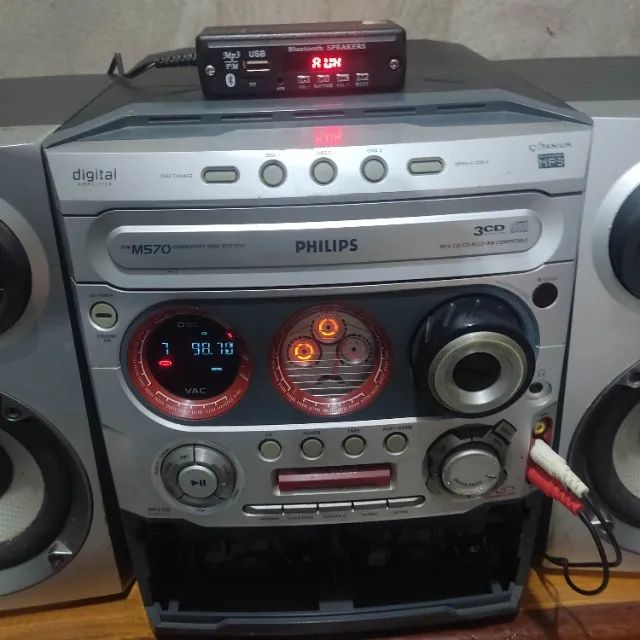 mini system philips MC m570/22 + adaptador micro SD/USB bluetooh - Foto 3