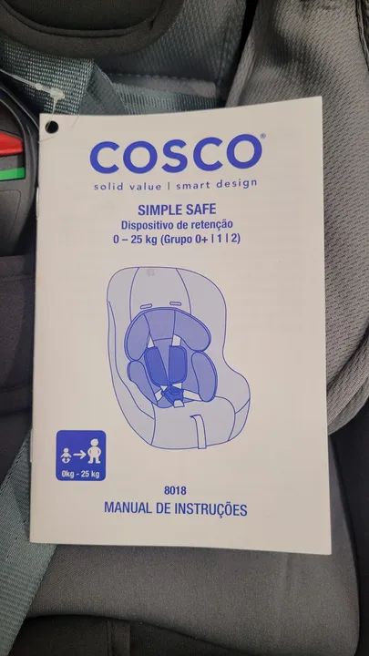 Cadeirinha infantil cinza para carro - Foto 5