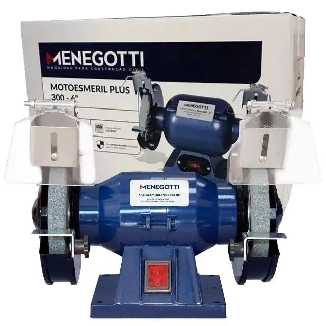 Motoesmeril Menegotti Plus 300-06", Mono, 1/2CV