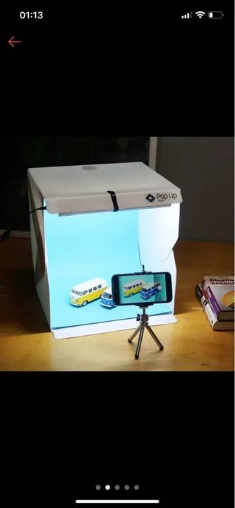 Mini estúdio fotográfico portátil para produtos