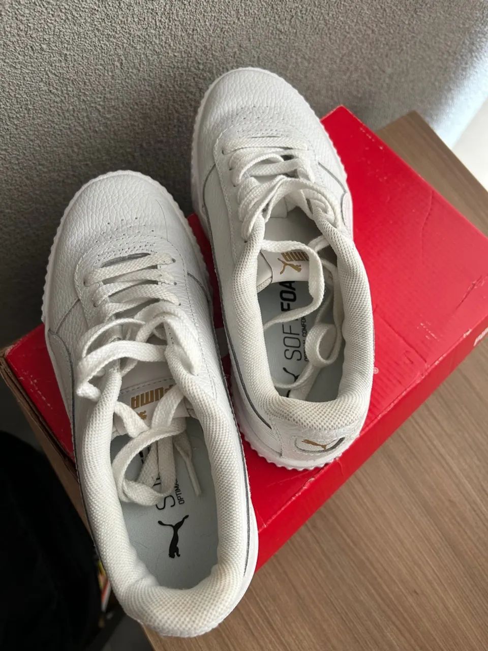 tênis puma branco carina lux l bdp feminino Calçados