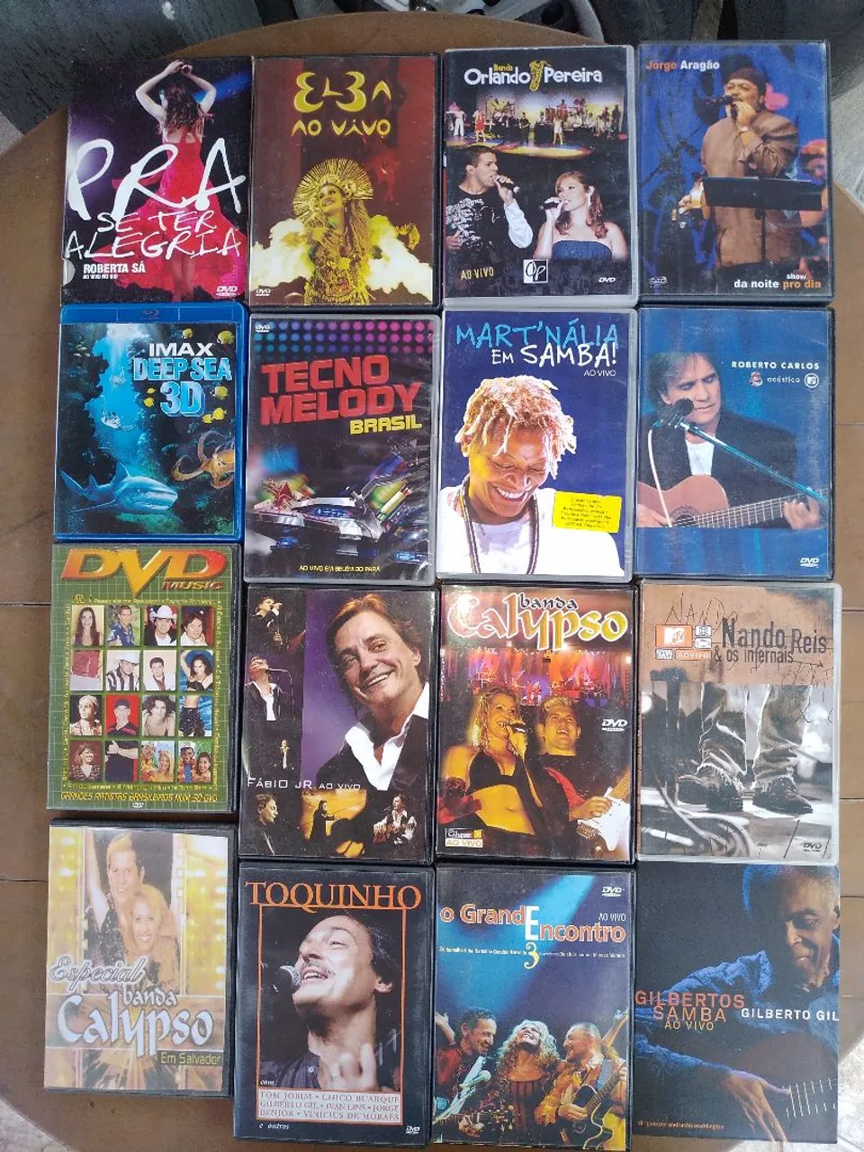 16 unidades Coleção de DVDs de Música Brasileira - Vários Artistas