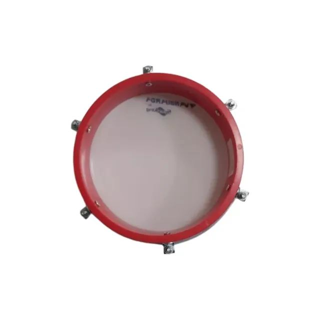 Tamborim ABS Vermelho 6 Polegadas Pele Leitosa - Foto 2