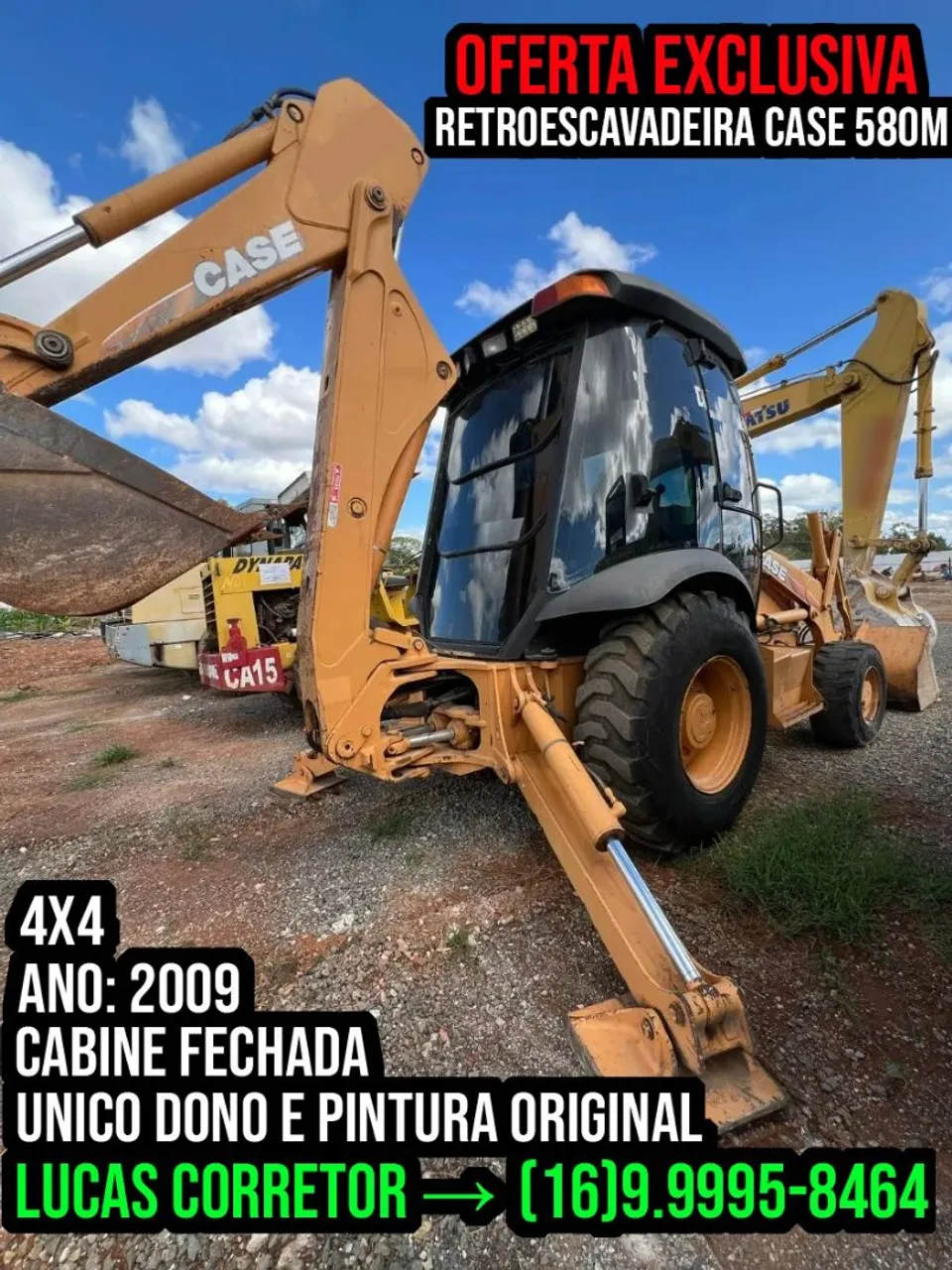 Retroescavadeira Case 580M 4x4 - Ano 2009