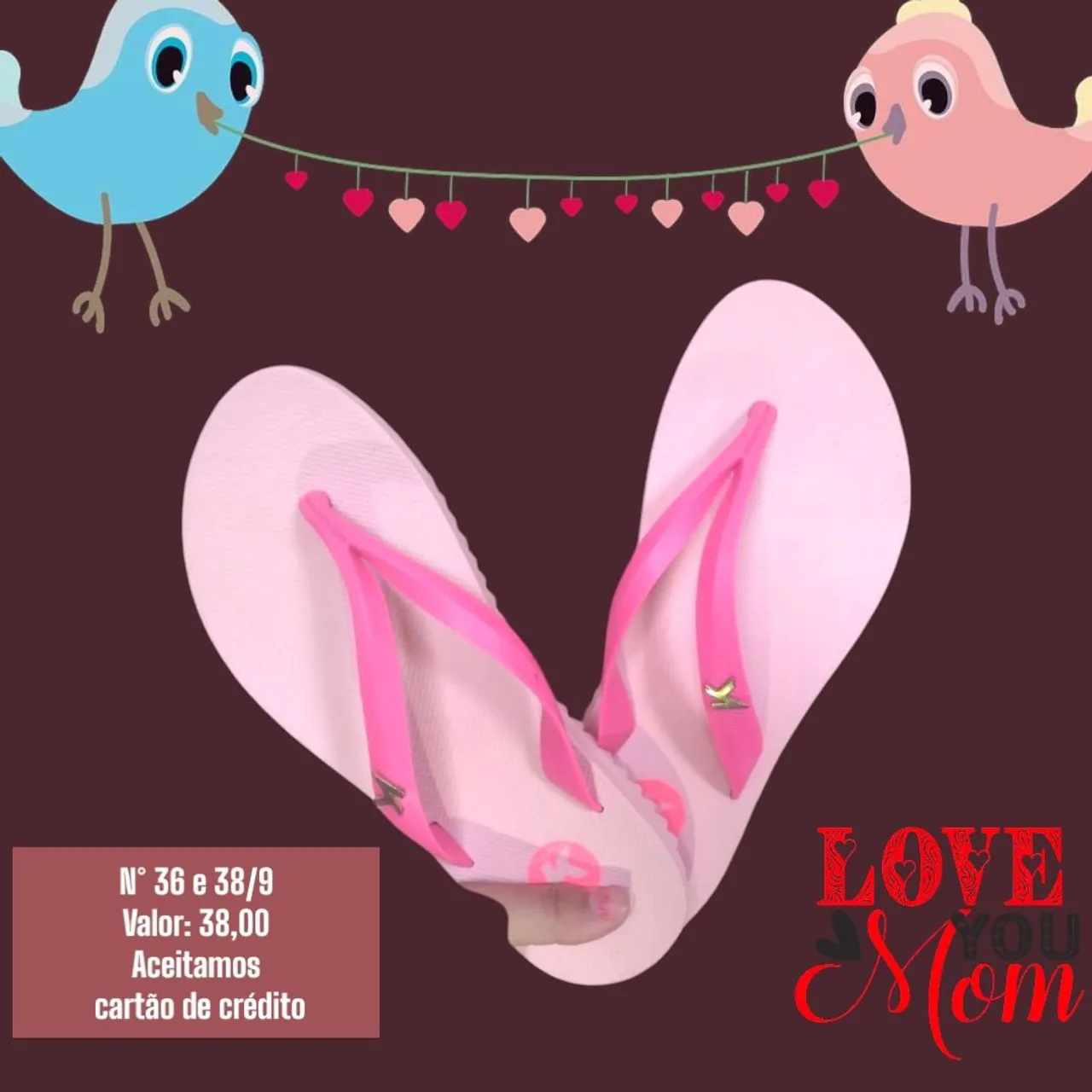 Chinelo feminino- flexível e leve de 38,00 por25,00
