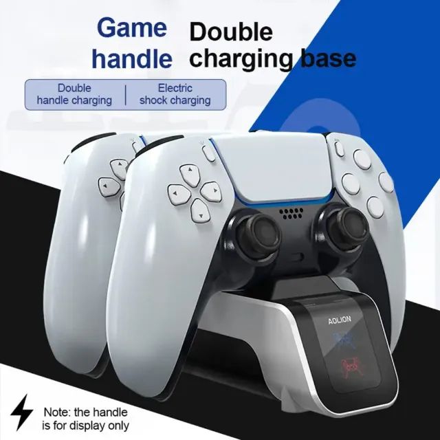 Carregador Duplo Aolion para Controle de Playstation 5 - USB Tipo-C com Indicador LED
