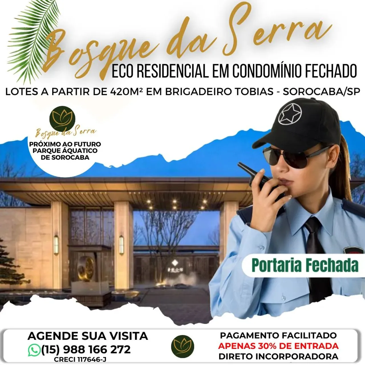 Terreno em Sorocaba 420m² em Condomínio com Lazer Completo!