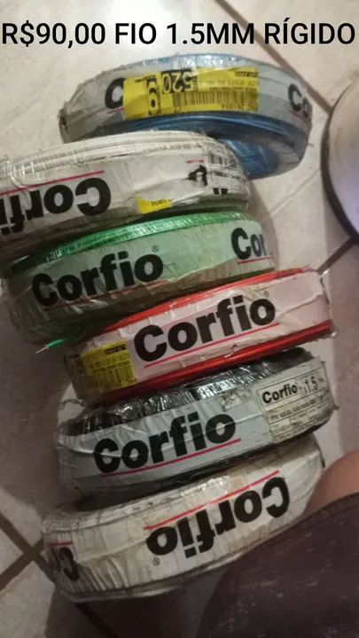 Fio 1.5mm Rígido Corfio - 100 Metros