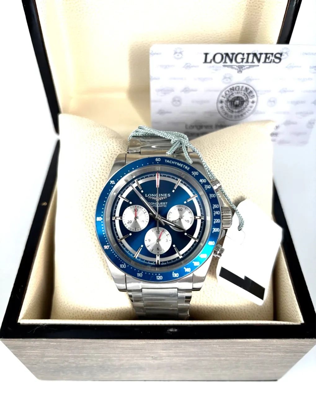 Relógio Longines Conquest - Azul | Branco + Caixa Preta