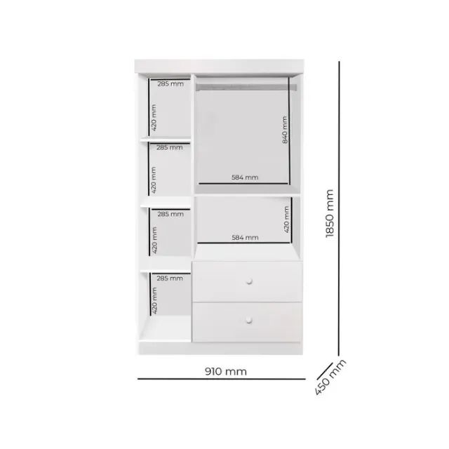 Guarda Roupa Infantil 3 Portas 2 Gavetas DIVIDIMOS EM ATÉ 10X SEM JUROS - Foto 4