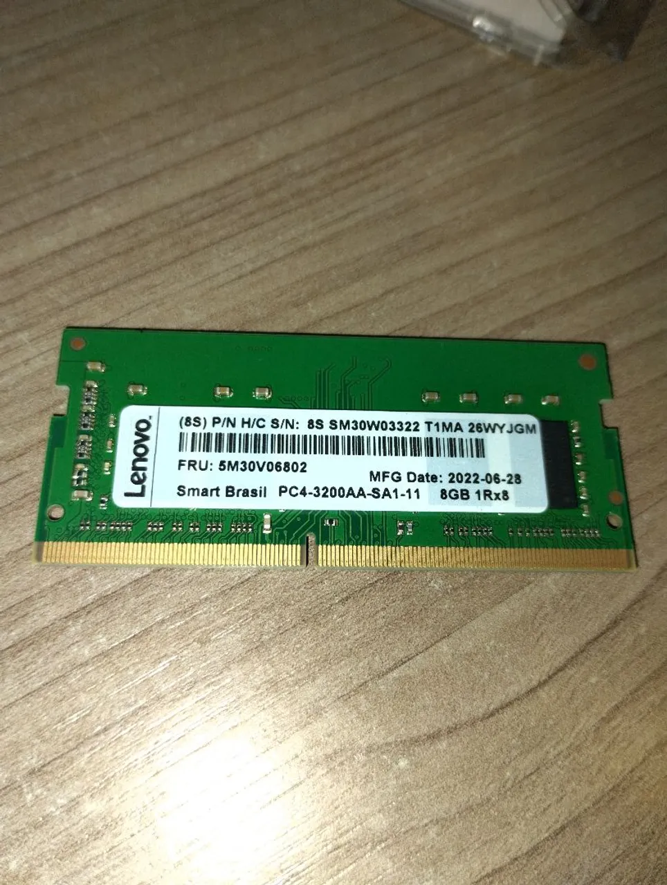 Memória RAM Lenovo 8GB DDR4 3200 MHz Notebook