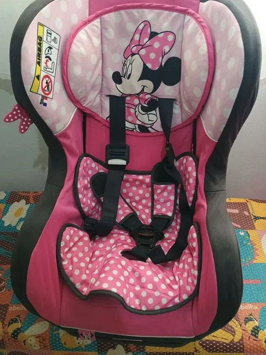 Cadeirinha de Carro Infantil Rosa com Bolinhas - Foto 6