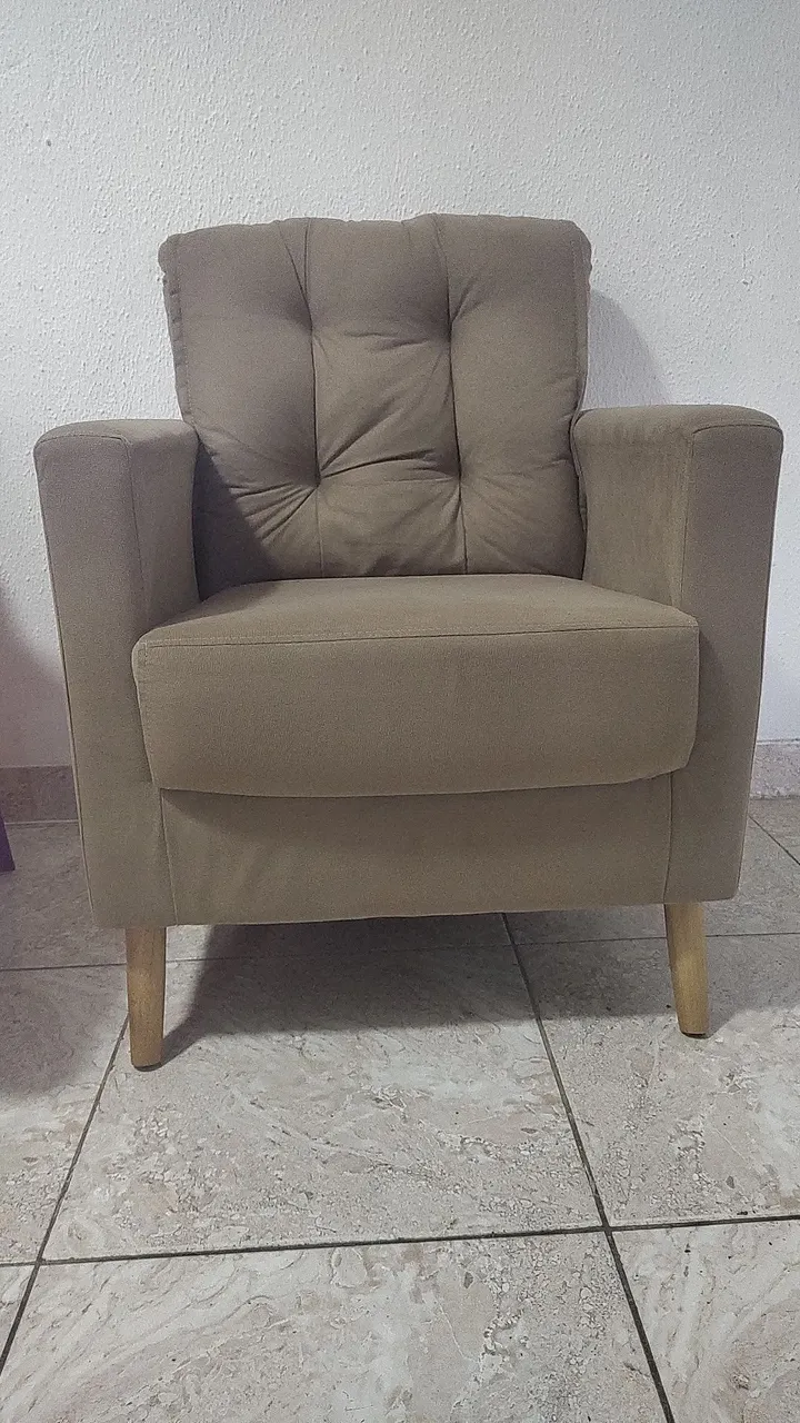 0Poltrona Opaly Confortavel Reforçada Tecido Suede Para Amamentação Quarto Sala Decorativa
