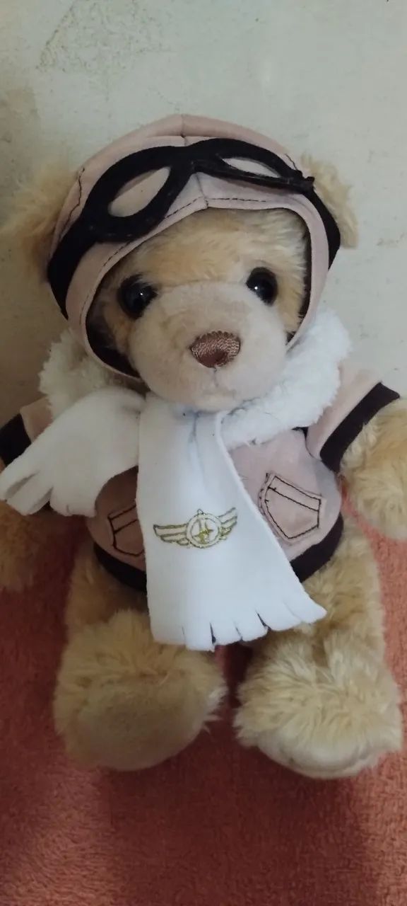 Urso de Pelúcia Colecionável Aviador. - Foto 5