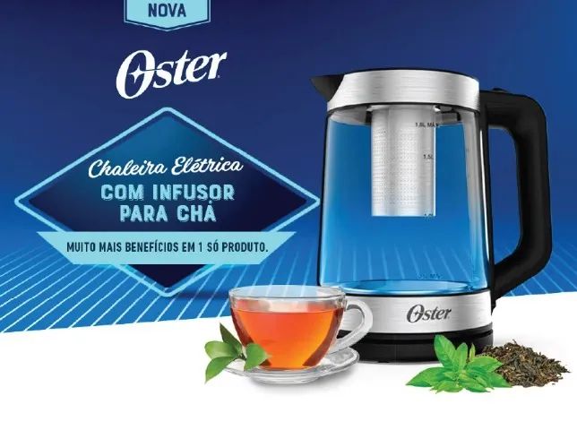 Chaleira Elétrica Oster Tea 1,8L, com Infusor de Chá - 220V (NOVO) - Foto 4