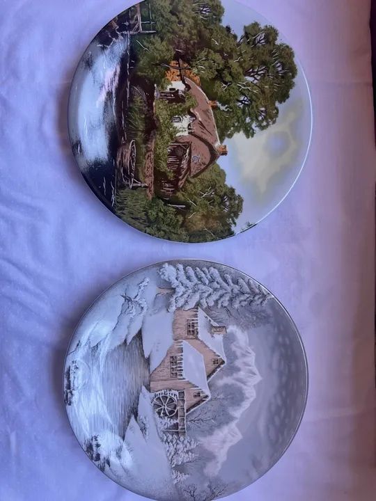 Pratos Decorativos Coleção Europa Antiga de Porcelana Schmidt - Foto 2