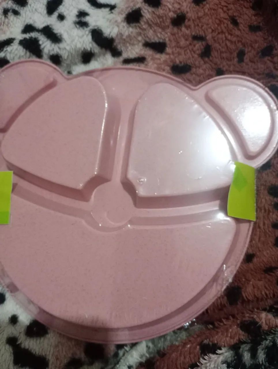 Prato infantil de silicone em formato de urso
