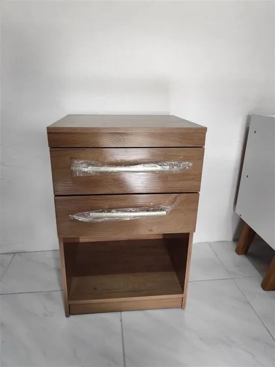 MESA DE CABECEIRA 100% MDF DUAS GAVETAS - Foto 4