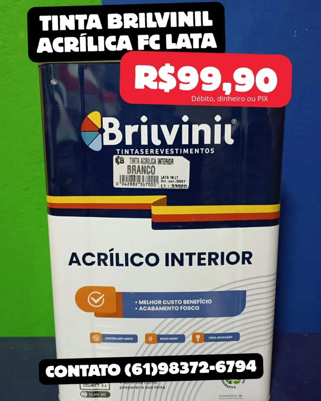 Tinta acrílica 18L 