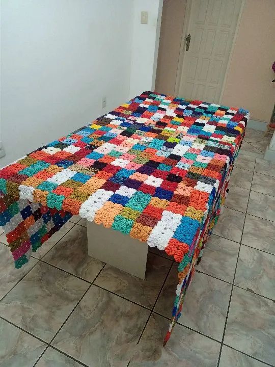 Colcha Casal Artesanato Feita de Fuxico - Foto 3