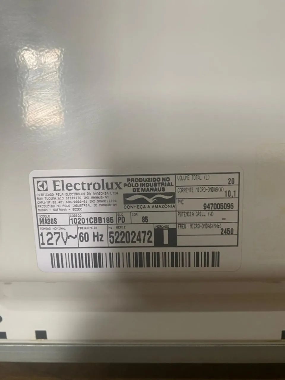 Super Preço Baixo !!! Microondas Electrolux MA308 20L - Foto 2