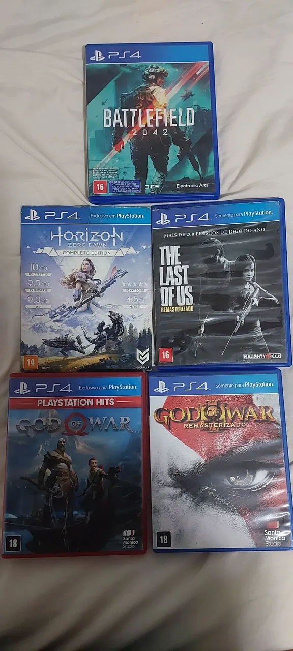 Jogos de PS4: Battlefield 2042, God of War, Horizon, The Last Of Us
