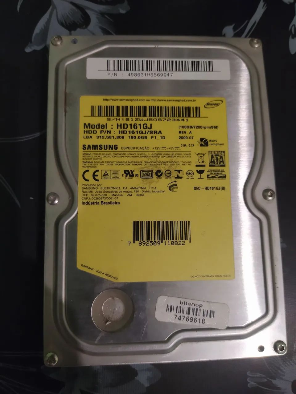 HD Samsung 160GB HD161GJ/SRA