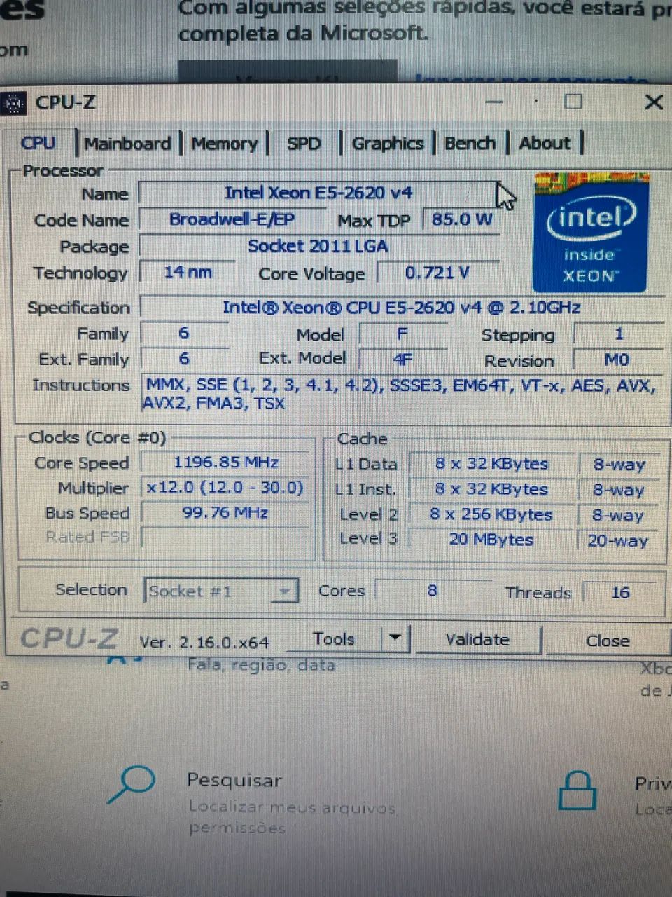 Vendo processador xeon E5-2620 v464307861280642120