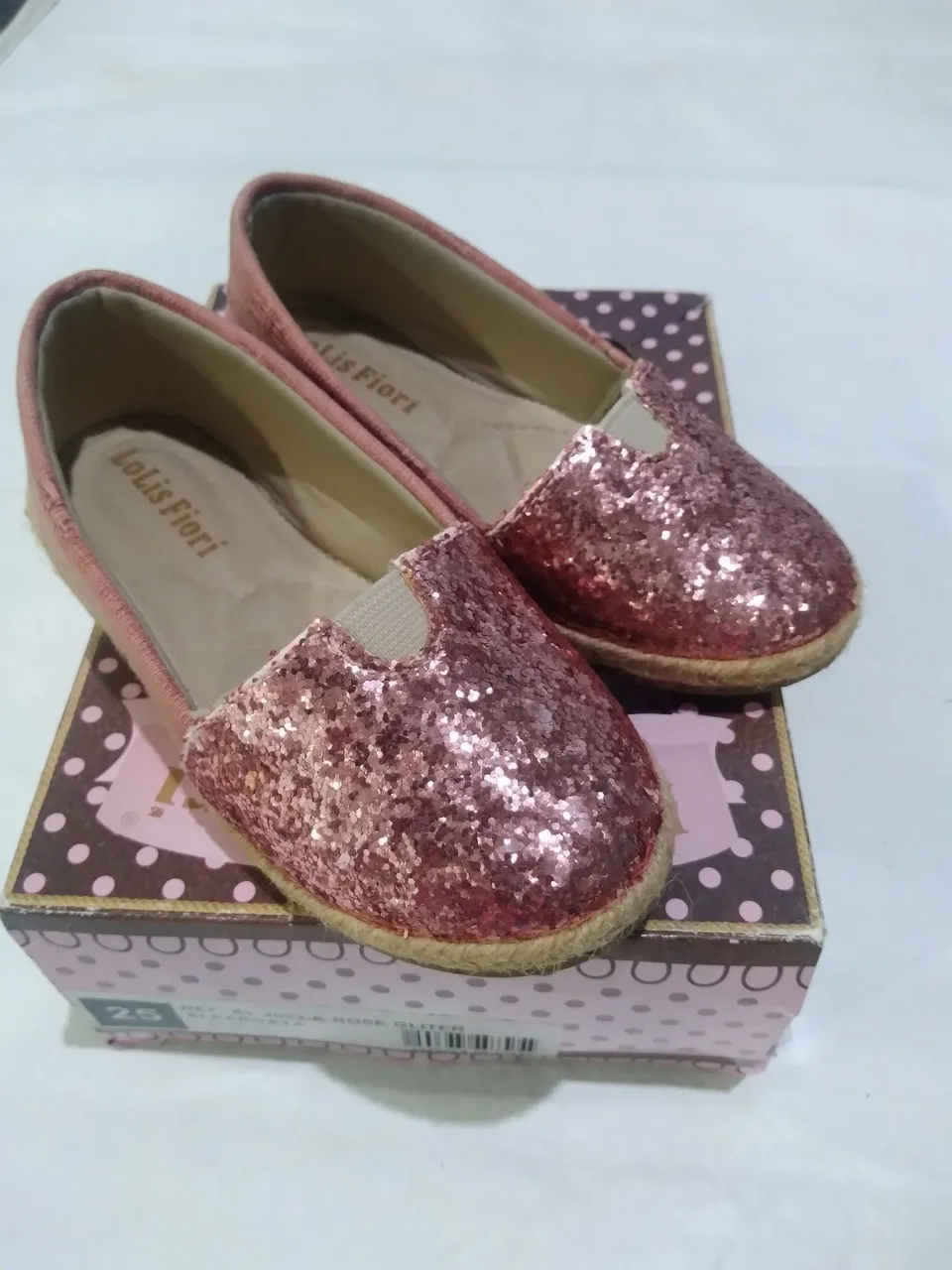 Sapatilha Infantil Glitter Rosa - Lolis Fiori